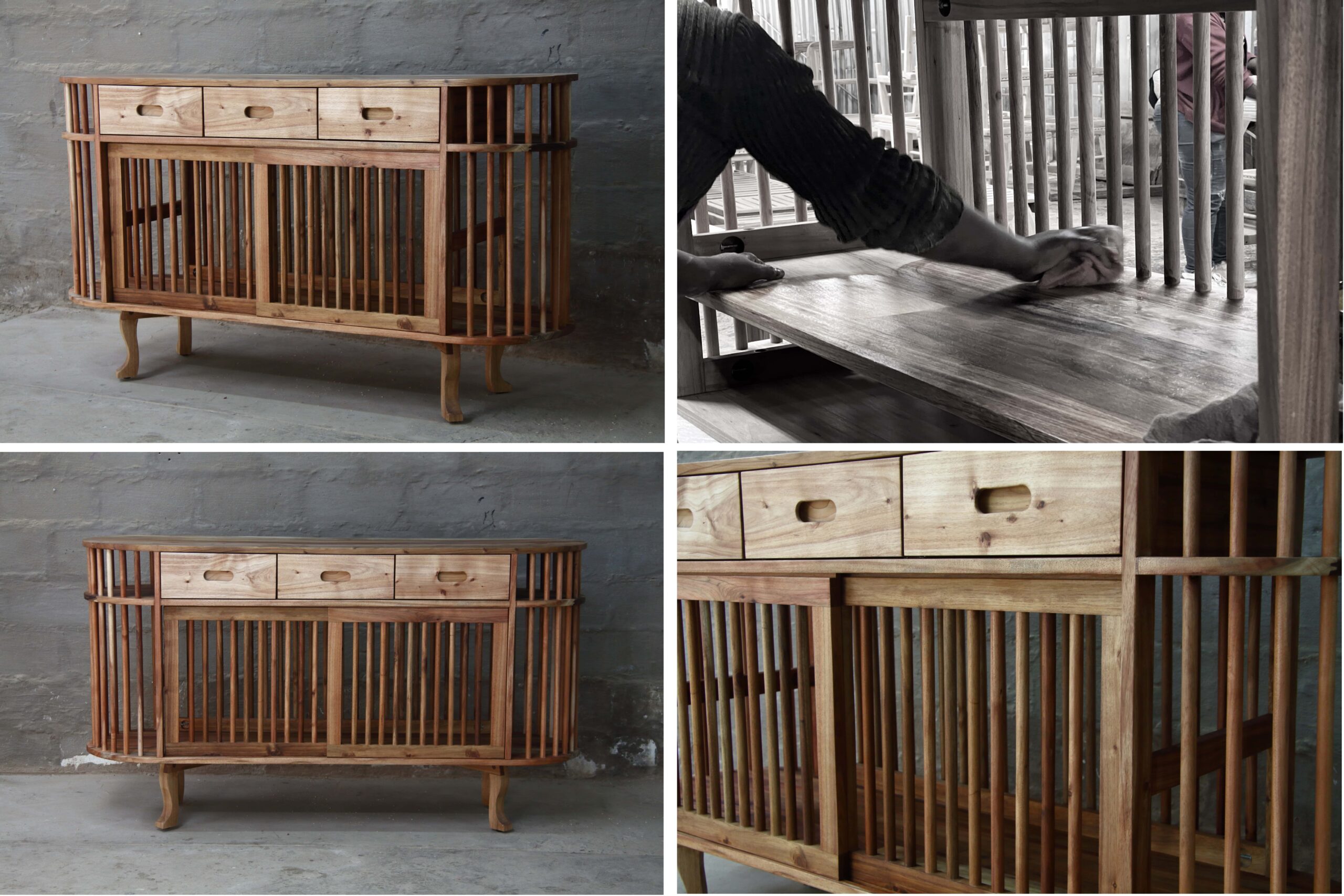 Kisondo Sideboard (3 Drawer, 2 Door) - Image 2